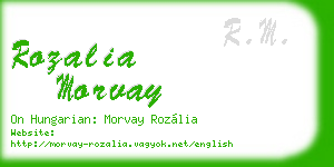 rozalia morvay business card